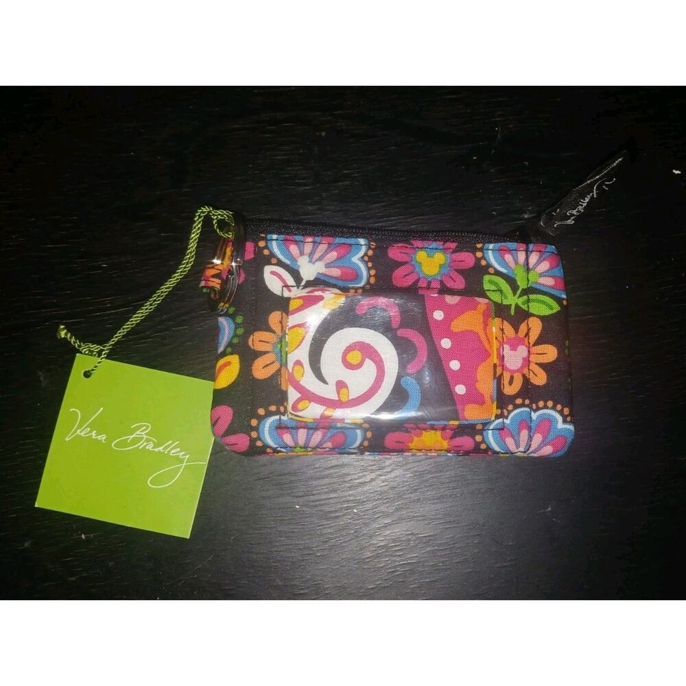 Vera Bradley Midnight With Mickey Zip ID Disney Parks Retired Pattern EUC